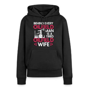 Ölfeldarbeiter Rig Roughneck Ölfeldfrau - Frauen Premium Bio Hoodie - Schwarz - Vorne - Julia (174cm)