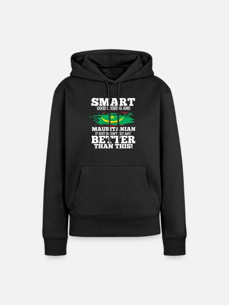 Mauritius - Frauen Premium Bio Hoodie - Schwarz