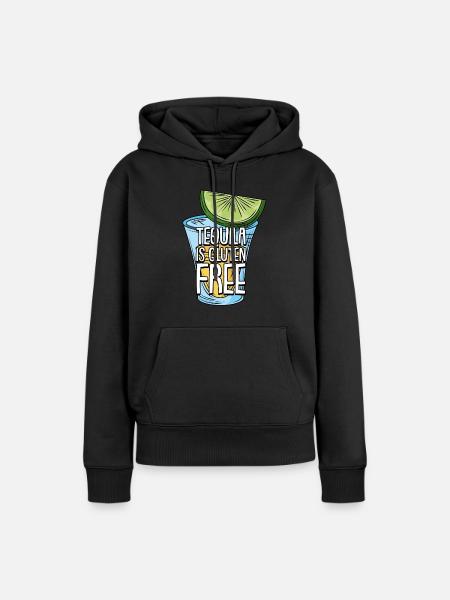 Glutenfrei Tequila - Frauen Premium Bio Hoodie - Schwarz