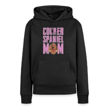 Chiens Maman Fête des Mères Cadeau Cocker Spaniel - Sweat à capuche Premium bio Femme - noir - Devant - Julia (174cm)