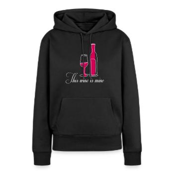 Fête des buveurs de vin - Sweat à capuche Premium bio Femme - noir - Devant - Julia (174cm)