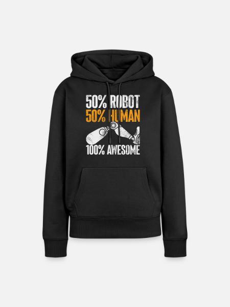 Prosthetic leg of amputees - Women’s Premium Organic Hoodie - black