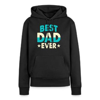 Meilleur papa - Sweat à capuche Premium bio Femme - noir - Devant - Julia (174cm)