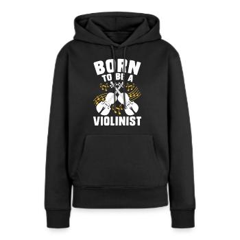 Violoniste violoniste - Sweat à capuche Premium bio Femme - noir - Devant - Julia (174cm)