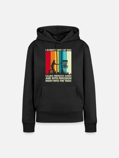 Discgolf Disc Golf - Frauen Premium Bio Hoodie - Schwarz