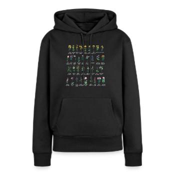 Texas Flagge Mit Floralem Frühling Texas - Frauen Premium Bio Hoodie - Schwarz - Vorne - Julia (174cm)