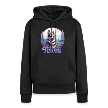 Texas Bluebonnet Mit Floralem Frühling Texas - Frauen Premium Bio Hoodie - Schwarz - Vorne - Julia (174cm)