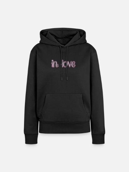 Verliebt - Frauen Premium Bio Hoodie - Schwarz