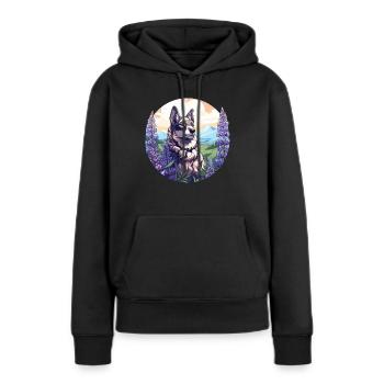 Texas Bluebonnet Mit Floralem Frühling Texas - Frauen Premium Bio Hoodie - Schwarz - Vorne - Julia (174cm)