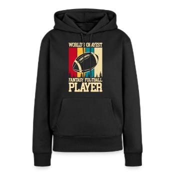 Fantasy Football - Frauen Premium Bio Hoodie - Schwarz - Vorne - Julia (174cm)