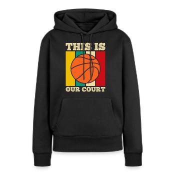 Basketball Basketballer - Frauen Premium Bio Hoodie - Schwarz - Vorne - Julia (174cm)