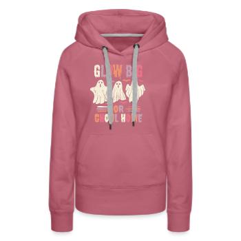 Halloween Ghost Spooky Ghoul - Sweat à capuche Premium bio Femme - mauve - Devant - Isabella (175cm)