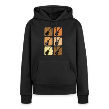 Gitarren Zubehör E-Gitarren-Saiten E Gitarren - Frauen Premium Bio Hoodie - Schwarz - Vorne - Julia (174cm)
