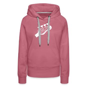 Bassiste Guitare basse Bassiste Musique - Sweat à capuche Premium bio Femme - mauve - Devant - Isabella (175cm)