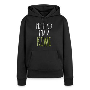 Steak - Frauen Premium Bio Hoodie - Schwarz - Vorne - Julia (174cm)
