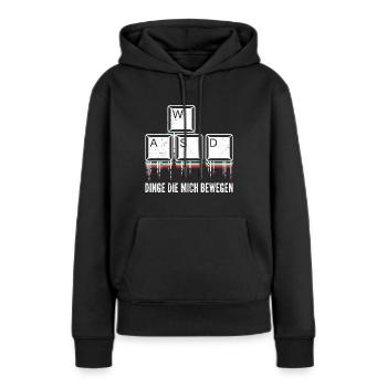 PC Video Gamer Dinge die Mich Bewegen Video Spiele - Frauen Premium Bio Hoodie - Schwarz - Vorne - Julia (174cm)