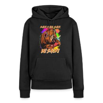 Gaming Bär Zack Zack Zack du Sack! Video Spiele - Frauen Premium Bio Hoodie - Schwarz - Vorne - Julia (174cm)