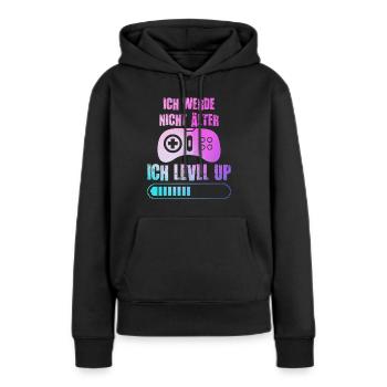 Video Spieler B-Day Werde nicht Älter Ich Level Up - Frauen Premium Bio Hoodie - Schwarz - Vorne - Julia (174cm)