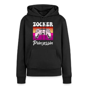 Gamer Princess Joueur vidéo Jeux vidéo - Sweat à capuche Premium bio Femme - noir - Devant - Julia (174cm)