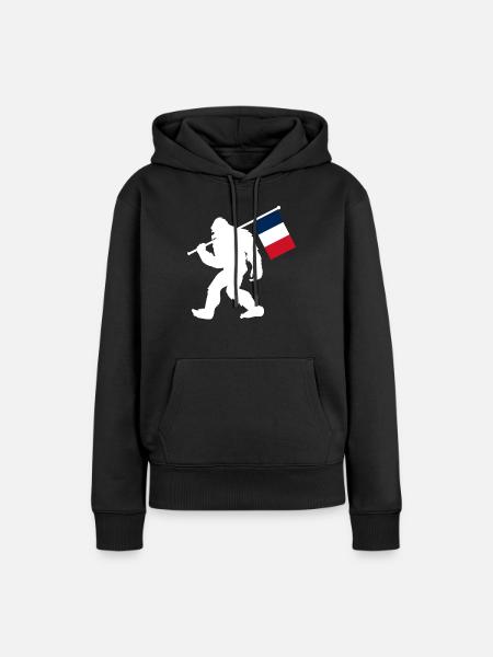 Frankreich - Frauen Premium Bio Hoodie - Schwarz
