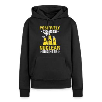 Technologie nucléaire Énergie nucléaire - Sweat à capuche Premium bio Femme - noir - Devant - Julia (174cm)