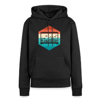 Aquarium - Frauen Premium Bio Hoodie - Schwarz - Vorne - Julia (174cm)