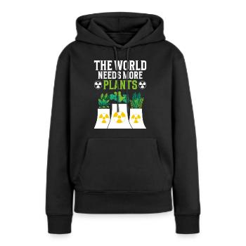 Centrale nucléaire Ingénieur nucléaire - Sweat à capuche Premium bio Femme - noir - Devant - Julia (174cm)
