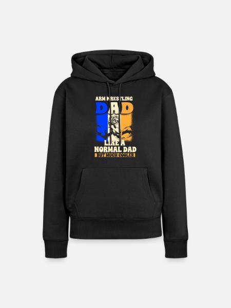 Armdrücken - Frauen Premium Bio Hoodie - Schwarz