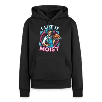 Ich mag es feucht Thanksgiving Kostüm Truthahntag - Frauen Premium Bio Hoodie - Schwarz - Vorne - Julia (174cm)