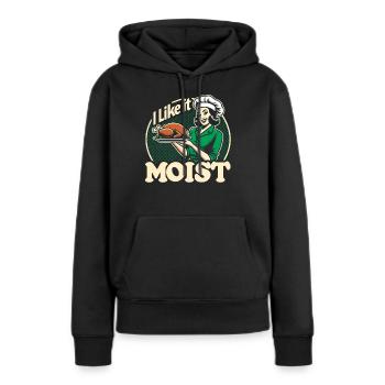 Ich mag es feucht Thanksgiving Kostüm Truthahntag - Frauen Premium Bio Hoodie - Schwarz - Vorne - Julia (174cm)