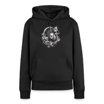 Koi Poisson Koï Carpe Koi Jardin Koi Étang Koi - Sweat à capuche Premium bio Femme - noir - Devant - Julia (174cm)