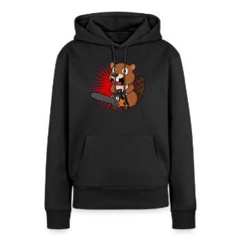 Kettensäge Motorsäge Kettensägen - Frauen Premium Bio Hoodie - Schwarz - Vorne - Julia (174cm)
