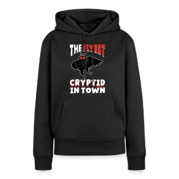 Mothman Kryptozoologie - Frauen Premium Bio Hoodie - Schwarz - Vorne - Julia (174cm)