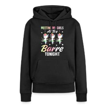 Übung Workout - Frauen Premium Bio Hoodie - Schwarz - Vorne - Julia (174cm)