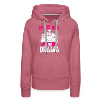Pièces De Joueur D’échecs Chess Lover Fille - Sweat à capuche Premium bio Femme - mauve - Devant - Isabella (175cm)