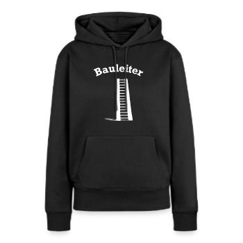 Lustiges Bauleiter Leiter Baustellen Design - Frauen Premium Bio Hoodie - Schwarz - Vorne - Julia (174cm)