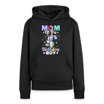 Célébrations de fête - Sweat à capuche Premium bio Femme - noir - Devant - Julia (174cm)