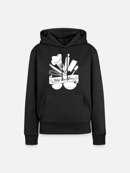 Wok Food - Frauen Premium Bio Hoodie - Schwarz