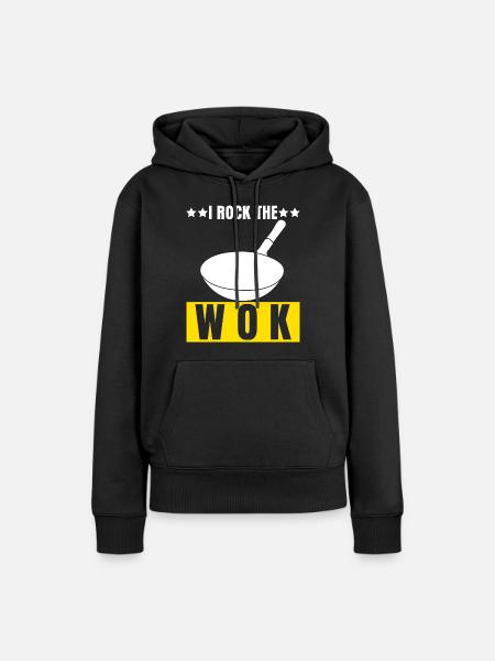 Asian Food Wok - Frauen Premium Bio Hoodie - Schwarz
