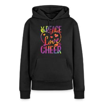 Cheerleadermädchen Cheerleading Jubel Jugend - Frauen Premium Bio Hoodie - Schwarz - Vorne - Julia (174cm)