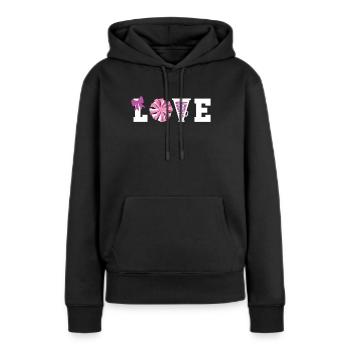 Cheerleadermädchen Cheerleading Jubel Jugend - Frauen Premium Bio Hoodie - Schwarz - Vorne - Julia (174cm)