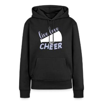 Cheerleadermädchen Cheerleading Jubel Jugend - Frauen Premium Bio Hoodie - Schwarz - Vorne - Julia (174cm)