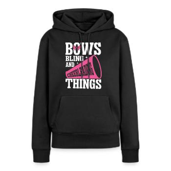 Cheerleadermädchen Cheerleading Jubel Jugend - Frauen Premium Bio Hoodie - Schwarz - Vorne - Julia (174cm)
