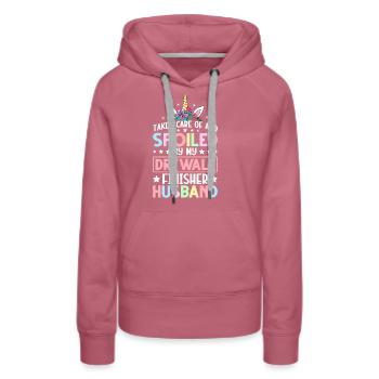 Drywall Builder Drywall Construction Machine - Sweat à capuche Premium bio Femme - mauve - Devant - Isabella (175cm)