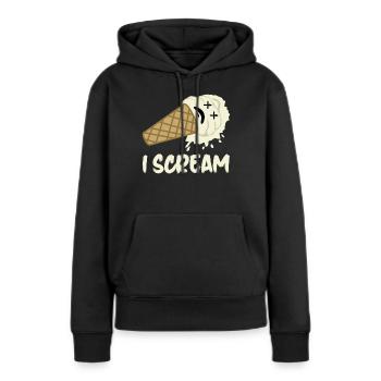 Icecream Screaming Ice Cream - Frauen Premium Bio Hoodie - Schwarz - Vorne - Julia (174cm)