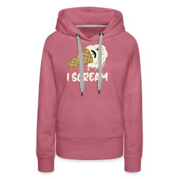 Icecream Screaming Ice Cream - Frauen Premium Bio Hoodie - Malve - Vorne - Isabella (175cm)