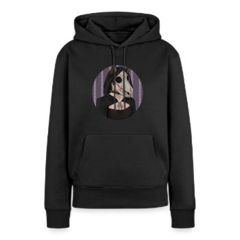 Tierschädel Sensenmann - Frauen Premium Bio Hoodie - Schwarz - Vorne - Julia (174cm)