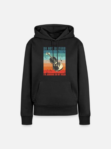 Violinist-Musiker Geigen Musik-Instrumente Geiger - Frauen Premium Bio Hoodie - Schwarz