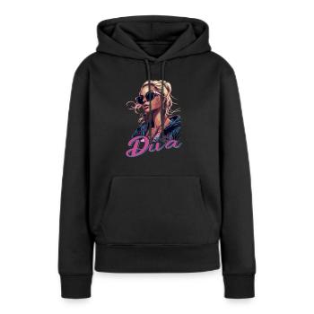 Strahlen Sie Strahlend Diva - Frauen Premium Bio Hoodie - Schwarz - Vorne - Julia (174cm)
