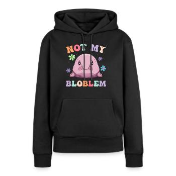 Groovy Blobfish - Sweat à capuche Premium bio Femme - noir - Devant - Julia (174cm)